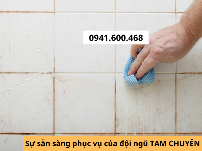 làm sạch tường nhà tắm